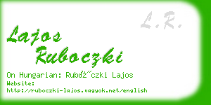 lajos ruboczki business card